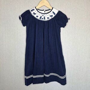 💙 Lil Cactus Girls Soft Corduroy Dress Size 6 Christmas Holidays Preppy Cute Ou